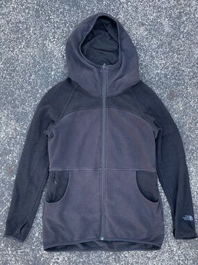 The North Face Black Hooded Full-Zip Fleece Jacket